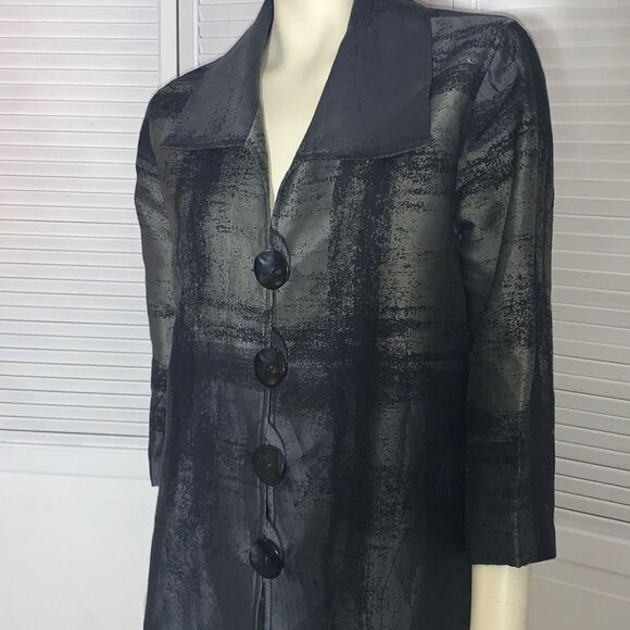 Caroline Rose Metallic Tonal Jacquard Women's Size Small - Picture 6 of 16